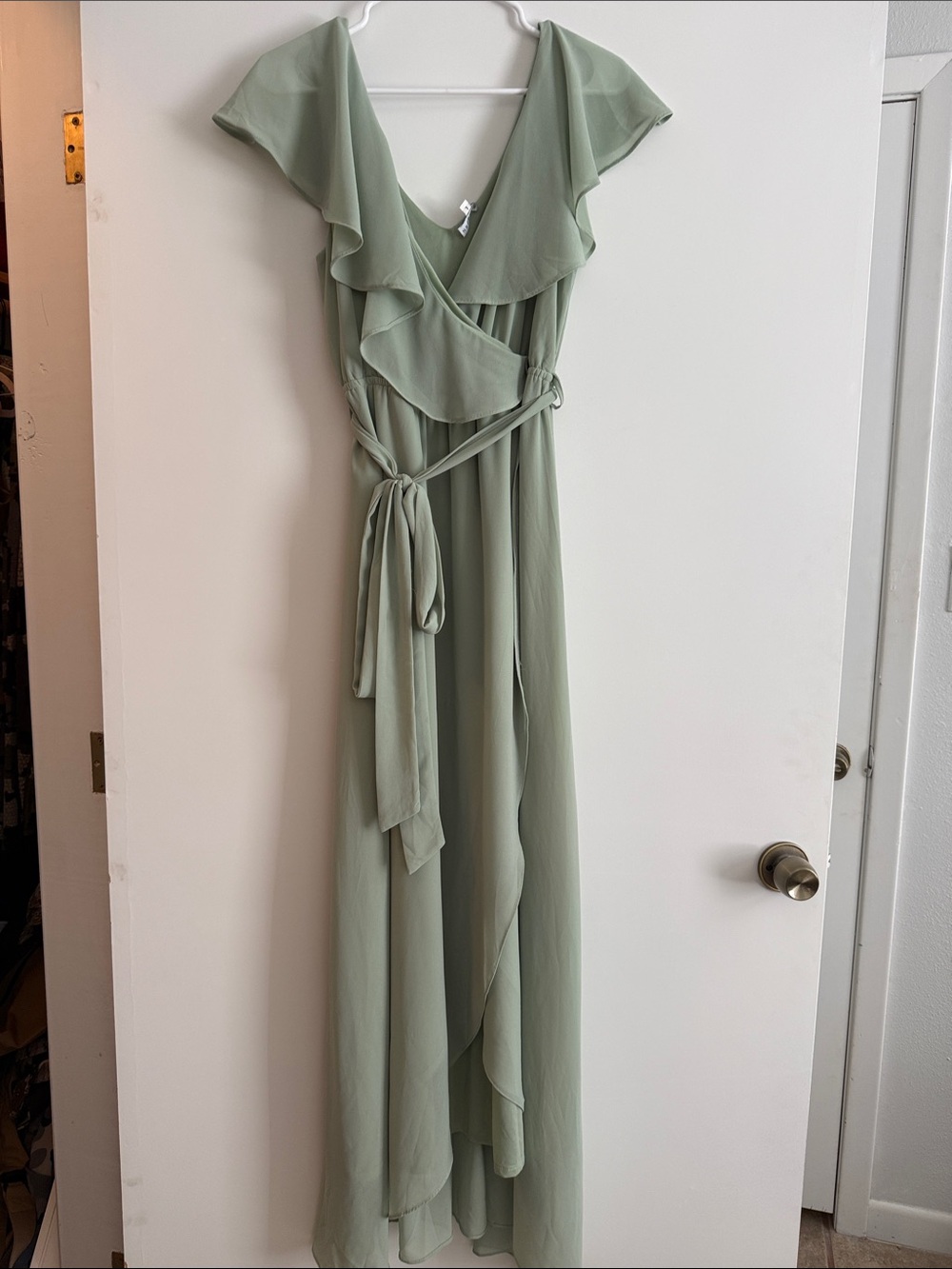 Baltic Born Sage Green Wrap Maxi Dress